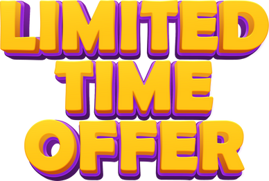 LIMITED TIME OFFER 3D Creative Text Stiker PNG